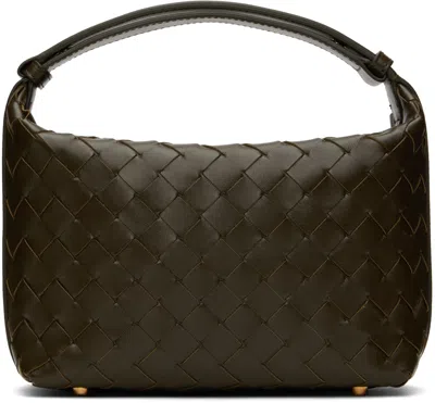 Bottega Veneta Khaki Mini Wallace Bag In 3323 Kaki-gold