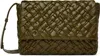 Bottega Veneta Khaki Rumple Messenger Bag In Olive Oil-silver