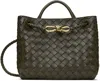 Bottega Veneta Small Andiamo Leather Top Handle Bag In 3391 Kaki-mbras-kaki