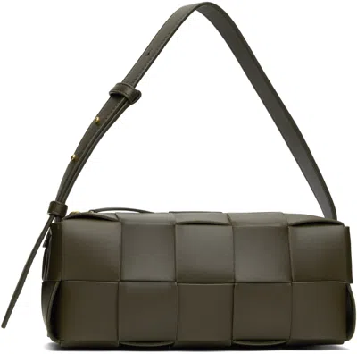 Bottega Veneta Khaki Small Brick Cassette Bag In 3323 Kaki-gold