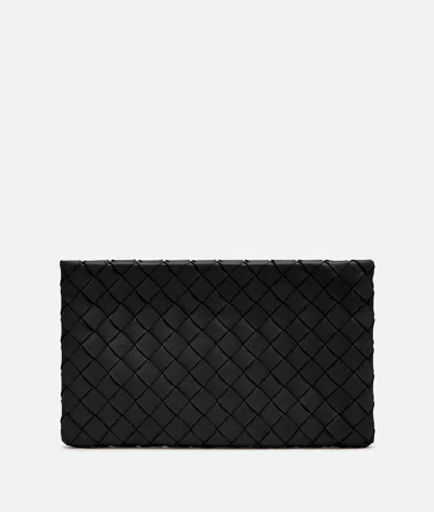 Bottega Veneta Intrecciato Leather Pouch In Black