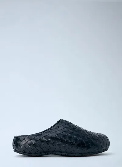 Bottega Veneta Klog Intrecciato Mules In Black