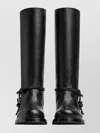Bottega Veneta Knee High Boot Braided Strap Detail In Black