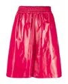 Bottega Veneta Knee-length Leather Shorts In Red