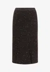Bottega Veneta Knee-length Wool Skirt In Brown
