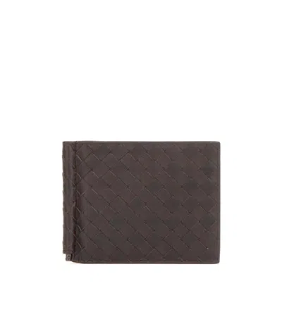 Bottega Veneta Intrecciato Leather Cardholder In Brown