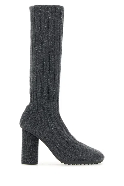 Bottega Veneta Knit Boot 9 Cm-41 Nd  Female In Gray