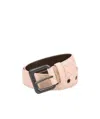 Bottega Veneta Knit Buckle Ring Hole Eye Belt In Nude