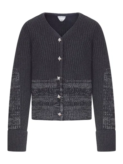 Bottega Veneta Knit Cardigan With Jewel Buttons In Nude & Neutrals