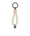 Bottega Veneta Knit Detail Key Chain In Nude