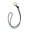 Bottega Veneta Intreccio Long Key Ring In Green