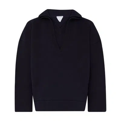 Bottega Veneta Knit Sweatshirt In Navy