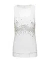 Bottega Veneta Crystal-embellished Jersey Tank Top In White