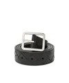 Bottega Veneta 4cm Reversible Intrecciato Leather Belt In Black
