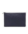 Bottega Veneta Knitted Clutch In Black