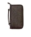 Bottega Veneta Knitted Clutch In Brown