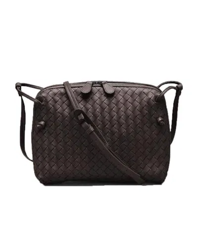 Bottega Veneta Knitted Cross-body Bag In Black