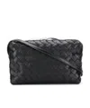 Bottega Veneta Knitted Cross-body Bag In Black