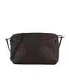 Shop Bottega Veneta Knitted Cross-body Bag In Brown