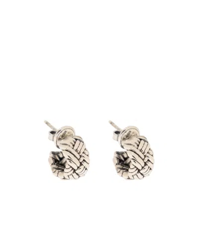 Bottega Veneta Knitted Detail Earrings In Yellow