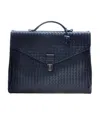 Bottega Veneta Knitted Detail Handbag In Blue