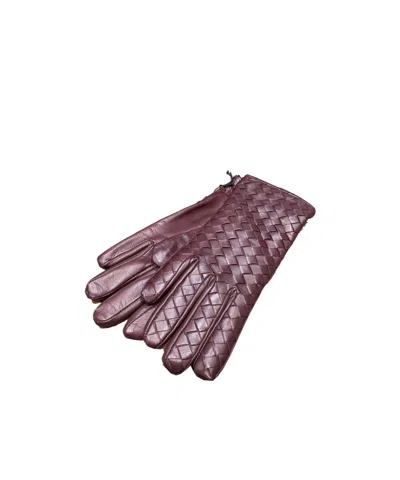 Bottega Veneta Knitted Glove In Red