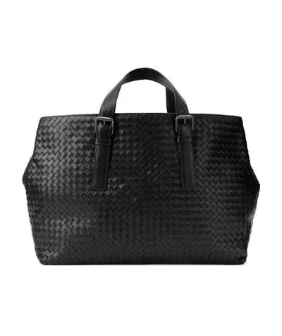 Bottega Veneta Knitted Handbag In Black