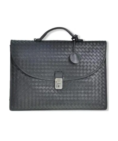 Bottega Veneta Knitted Handbag In Black