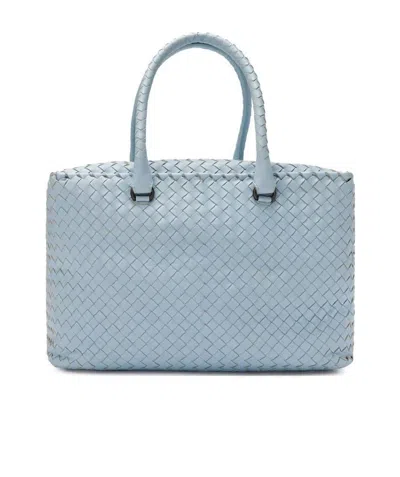 Bottega Veneta Knitted Handbag In Blue