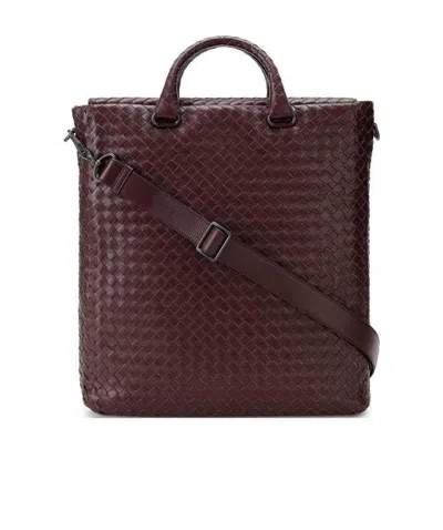 Bottega Veneta Knitted Handbag In Brown