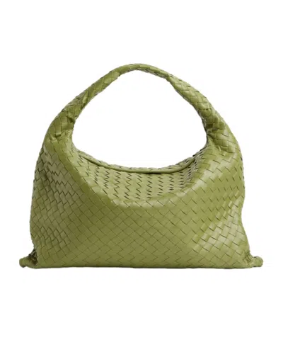 Bottega Veneta Knitted Handbag In Green