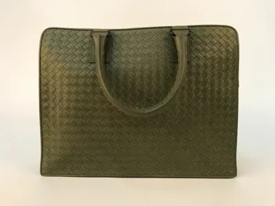 Bottega Veneta Knitted Handbag In Green