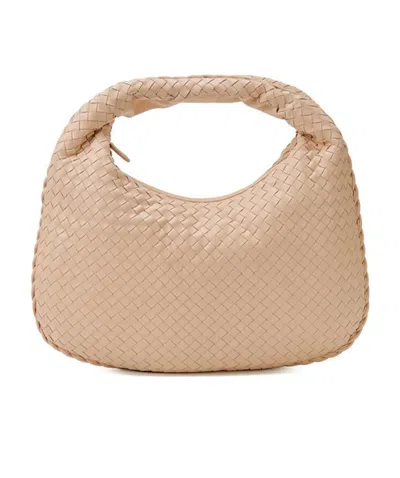 Bottega Veneta Knitted Handbag In Nude