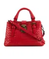 Bottega Veneta Knitted Handbag In Red