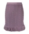 Bottega Veneta Knitted Mini Skirt In Purple
