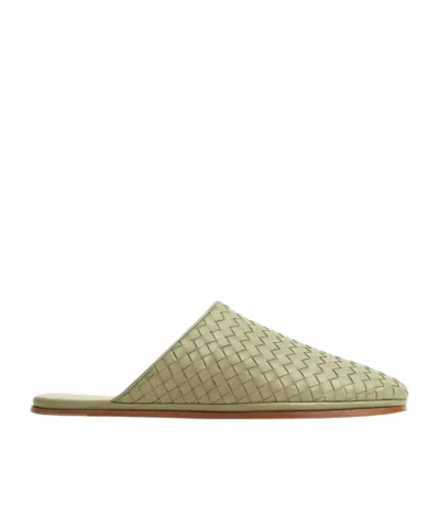 Bottega Veneta Knitted Pattern Muller Shoes In Nude