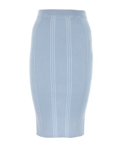 Bottega Veneta Pastel Light-blue Cotton Skirt