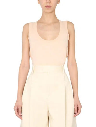 Bottega Veneta Knitted Tank Top In Pink