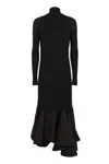 Bottega Veneta Matt Fluid Viscose Dress In Black