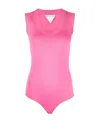 Bottega Veneta Sleeveless Knitted Vest Top In Pink