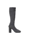 Bottega Veneta Knitted Wool Ribbed Boot In Multi
