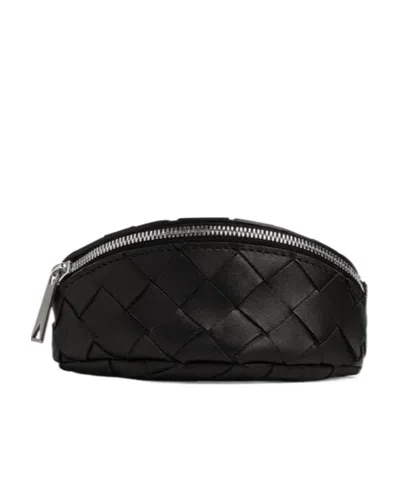Bottega Veneta Knitted Wrist Bag In Black