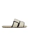 Bottega Veneta Patch Cassette Slide Sandal In Nude