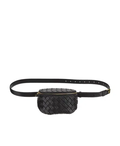 Bottega Veneta Knitting Waist Pack In Black