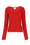 Bottega Veneta Women Red Cotton Sweater