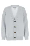 Bottega Veneta Powder Blue Stretch Cashmere Blend Cardigan In Blue