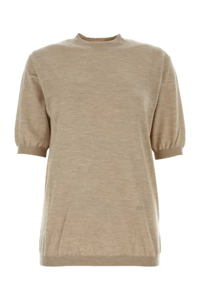 Bottega Veneta Cappuccino Cashmere Sweater In Brown