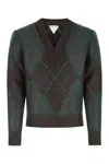 Bottega Veneta Coated Argyle-knit Jumper In Checked