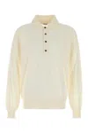 Bottega Veneta Polo In Cashmere Avorio Uomo In Neutral