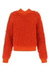 Bottega Veneta Women Red Boucle Sweater In Red